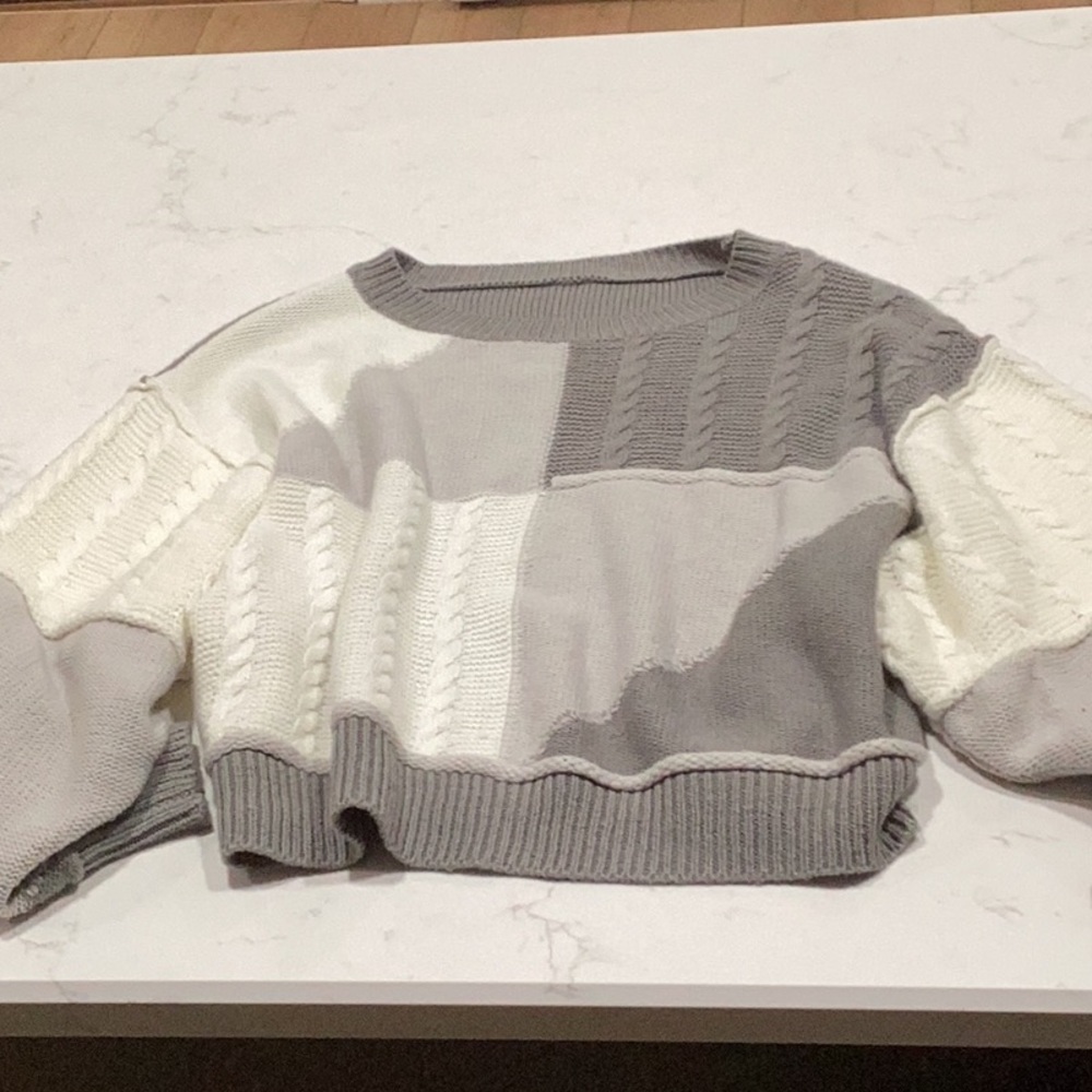 Adorable color block sweater